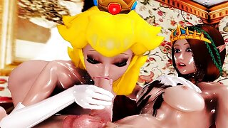 Short - haired jente med stram rumpe gjør en dyp blowjob